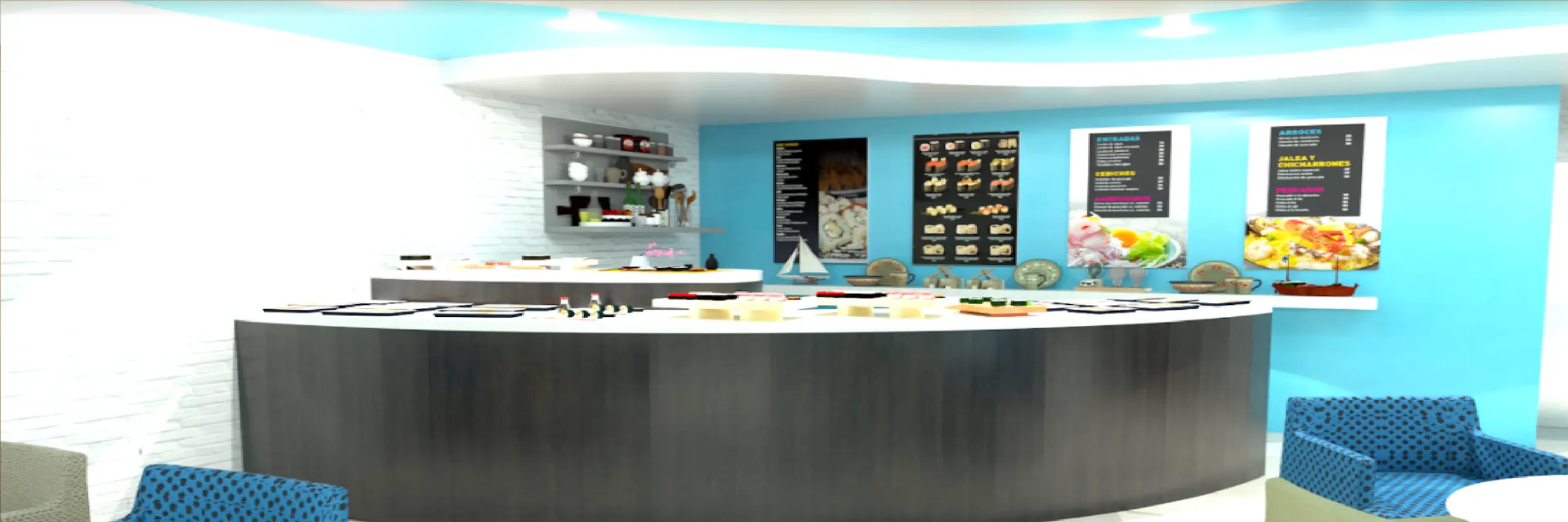Proyecto destacado de Cevichería - Diseño interior 7 Cevichería - Proyecto 7