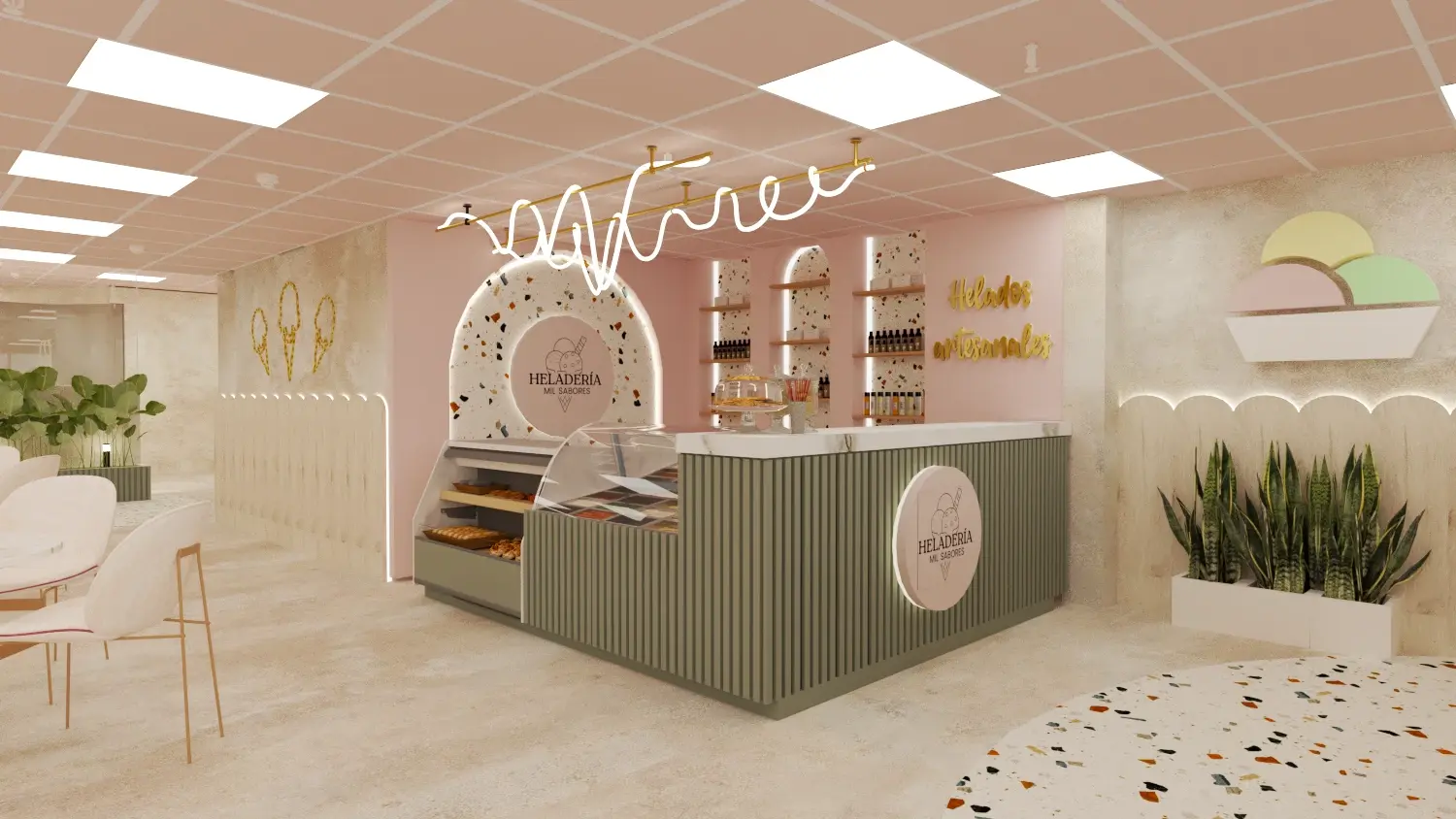 Proyecto destacado de Heladería creativa - Diseño interior 8 Heladería creativa - Proyecto 8